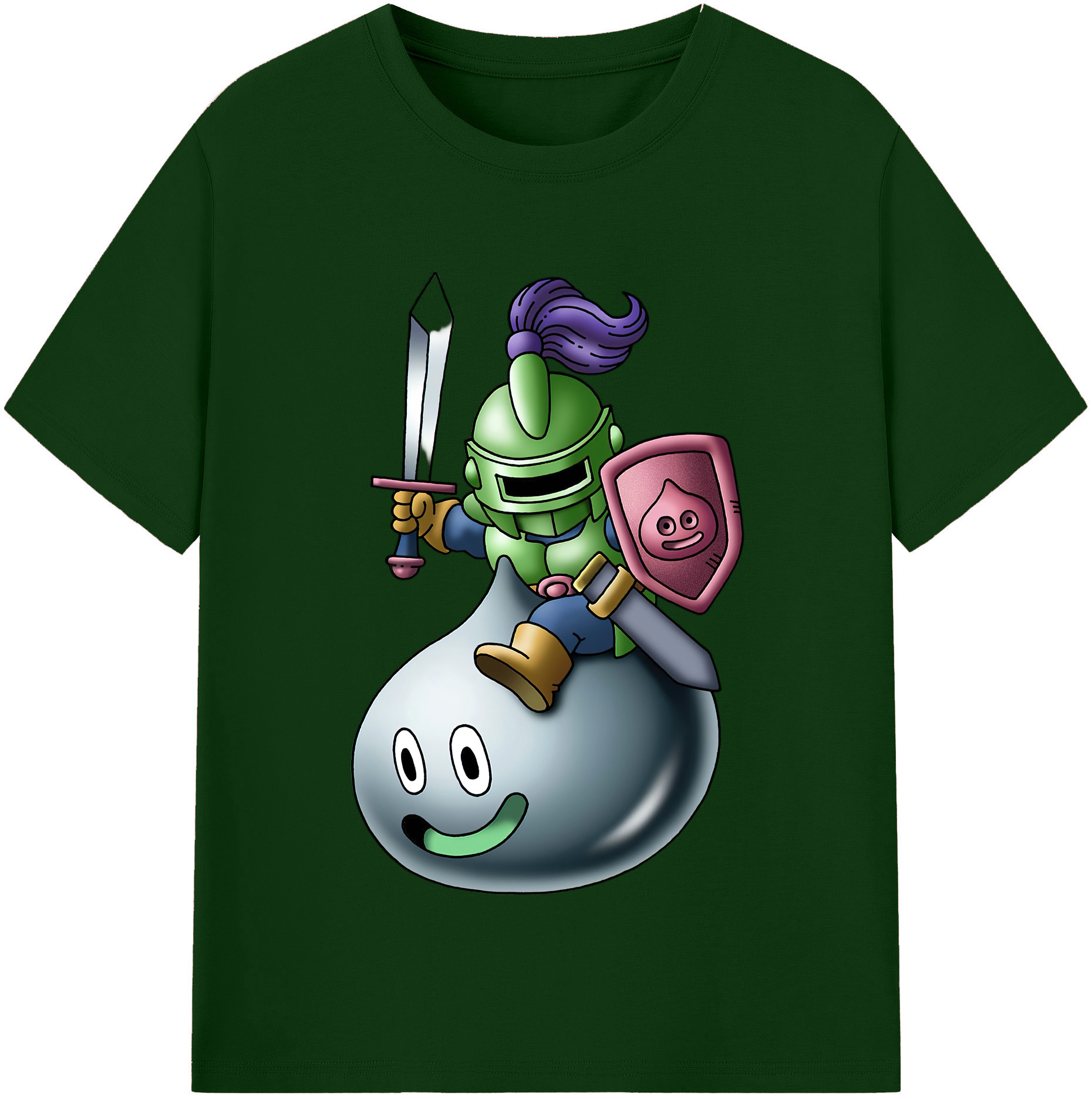 （画像用） ドラゴンクエスト Doragon Kuesuto Dragon Quest 綿100％半袖Tシャツ（フロントプリント）